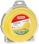 Oregon Runder M&auml;hfaden 4 mm, Gelb, F&uuml;r hohes Gras, Unkraut, Rasen und dichte