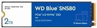 WD Blue SN580 NVMe SSD 2 TB (PCIe Gen4 x4, bis zu 4.150 MB/s Lesen, M.2 2280, nCache