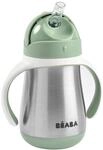 B&eacute;aba - Trinklernbecher - 2 in 1 Babyflasche - Kindertasse mit Strohhalm - 100%