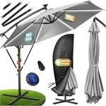 KESSER&reg; Sonnenschirm Solar &Oslash; 300 cm/&Oslash; 350 cm mit LED Beleuchtung,...