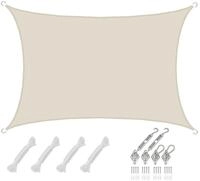 AMANKA 98% UV-Schutz: 4m x 3m Sonnensegel Rechteckig Wasserdicht - 90%...