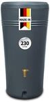 4rain Azura 2in1 Regentonne 230 Liter Graphite Grey inkl. Pflanzschale - Wandtank,