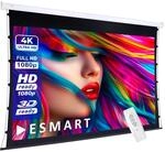 ESMART Economy EXT Tension-Leinwand, Gesamtbreite 286 cm, Tuch: Wei&szlig; | Bildfl&auml;che
