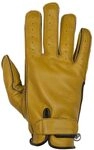 Helstons Motorradhandschuhe Hiro Sommer Leder Soft Gold-Schwarz, Schwarz/Gold, T12