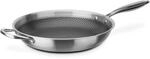 GSW 868532 Inoxxa Black, Bratpfanne mit Gegengriff und Wabenstruktur - ⌀32 cm