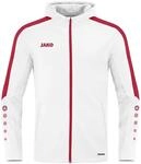 JAKO Herren Kapuzenjacke Power, Wei&szlig;/Rot, XXL
