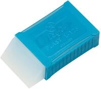 L&auml;ufer 69392 Plast L-125 Radierer mit Haltemanschette aus Kunststoff, Radiergummi