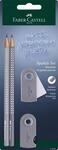 Faber-Castell - Schreibset Sparkle Dapple Gray, 4-teilig | Mit 2 Bleistiften,