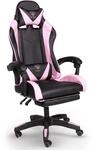 TRISENS Gaming-Stuhl mit Fu&szlig;st&uuml;tzen - B&uuml;rostuhl ergonomisch stufenlos einstellbar