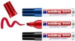 edding 500 Permanentmarker - mehrfarbig - 3 Stifte - Keil-Spitze 2-7 mm | wasserfest,