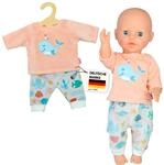 Heless 1285 - Puppenkleidung im Design Wal Bobby, 2 teiliger Pyjama mit Shirt und