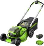 Greenworks Pro 60V 46cm B&uuml;rstenloser Akku-Rasenm&auml;her, Selbstfahrend, Schnitth&ouml;he