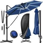 KESSER&reg; Sonnenschirm Ampelschirm SUN Rund LED XL &Oslash;330 cm, 7-Fach Verstellbar