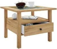 VCM Holz Beistelltisch mit ESG-Sicherheitsglas | Couchtisch schlicht | Ma&szlig;e...