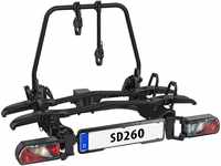 EUFAB Fahrradträger für Kastenwagen SD260 Flügeltüren Kupplungsträger Black