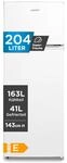 Comfee RCT284WH2A K&uuml;hl-/Gefrierkombination/Gefrierteil oben/176 kWh/Jahr/143cm