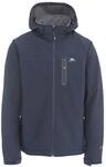 Trespass Accelerator II, Navy, XXS, Wasserdichte Softshelljacke mit abnehmbarer