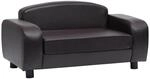 vidaXL Hundesofa Braun 80x50x40cm Kunstleder Hundecouch Hundebett Haustiersofa