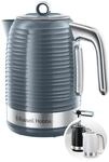 Russell Hobbs Wasserkocher (1,7l, 2400W) Inspire Grau mit hochwertiger