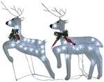 vidaXL 2X LED Rentier Beleuchtet Dekofigur Weihnachtsdeko Figur Weihnachten