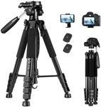 Victiv Kamera Stativ mit 52&ndash;160-185cm H&ouml;he, leichtes Camera Tripod mit Abnehmbar