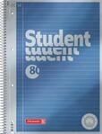 BRUNNEN Collegeblock Premium Student | A4, Lineatur 21, 80 Blatt, blau