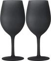 BRUNNER 0830184N.C1M Bruchglas-Set, 2 St&uuml;ck, Wineglass Blacksatin, 60 Cl, Schwarz