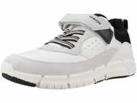 Geox J FLEXYPER Boy Sneaker,WHITE/BLACK,39 EU