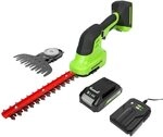 Greenworks G24SHTK2 2-in-1 Strauch- und Grasschere, 20 cm Heckenklingen, schneidet