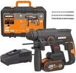 WORX WX381 Akku Bohrhammer 20V, inkl. 4Ah Pro Akku & Schnellladeger&auml;t