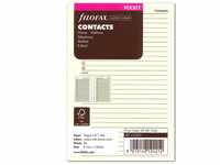 Filofax 210253 Pocket Kontakte Adressbuch, Englisch, cotton cream