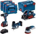 Bosch Professional Combo Kit GSR 18V-90 C + GKT 18V-52 GC + GST 18V-155 SC+ GEX