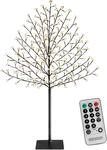 Monzana&reg; Kirschbl&uuml;tenbaum 220 cm 220 LED Warmwei&szlig; Au&szlig;en Innen Timer...