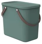 Rotho Albula Aufbewahrungsbox 25l mit Deckel, Kunststoff (PP recycelt), gr&uuml;n, 25l