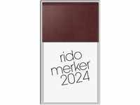 rido/idé Tageskalender Modell Merker 2024 1 Seite = 1 Tag Blattgröße 10,8 x 20,1