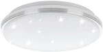 EGLO LED Deckenlampe Marunella-S, &Oslash; 34 cm, Kristall Deckenleuchte, K&uuml;chenlampe