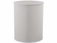 Durable Papierkorb Metall rund, 15 Liter, grau, 330110