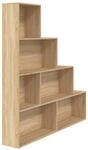 vidaXL B&uuml;cherregal Raumteiler Treppenregal Stufenregal Standregal Regal Raumtrenner