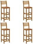 vidaXL 4X Akazienholz Massiv Barhocker Barstuhl Tresenhocker K&uuml;chenhocker...