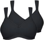 SUSA BH Damen ohne B&uuml;gel 2er Pack I Topsy 27077 I B&uuml;gelloser BH mit Unterbrustband