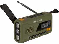 IMPAVIO DAB 1 - DAB+ Kurbelradio/Notfallradio - tragbares Digitalradio (Radio,