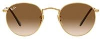 Ray-Ban Round Metal RB 3447 Herren-Sonnenbrille, Gold/Hellbraun Shaded 50/21/145