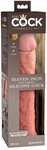 King Cock 11" Silicone Dual Density Cock, Light, 28 cm
