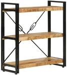 vidaXL B&uuml;cherregal 3 F&auml;cher, Regal mit viel Stauraum, Standregal f&uuml;r...