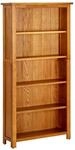 vidaXL Eichenholz Massiv B&uuml;cherregal 5 F&auml;cher Standregal Wandregal...
