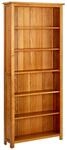vidaXL B&uuml;cherregal 6 F&auml;cher 80x22,5x180 cm Massivholz Eiche