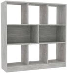 vidaXL B&uuml;cherregal mit 8 gro&szlig;en F&auml;chern Standregal Aktenregal Wandregal...