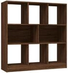 vidaXL B&uuml;cherregal, Standregal f&uuml;r Flur Wohnzimmer B&uuml;ro, B&uuml;roregal mit viel