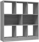 vidaXL B&uuml;cherregal Grau Sonoma 97,5x29,5x100 cm Holzwerkstoff