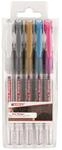 edding 2185 Gelroller - gold, silber, wei&szlig;, blau-metallic, pink-metallic - 5er Set -